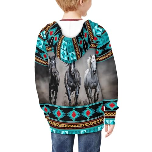 Cozeyat Kids Long Sleeves Hooded Hoodies Zip Up,Loose Sweatshirts Softy Hoodie Jacket Coat,Size S-XL4