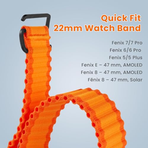 Correa de Nylon 22mm Quick Fit para reloj Garmin Fenix miniatura 3