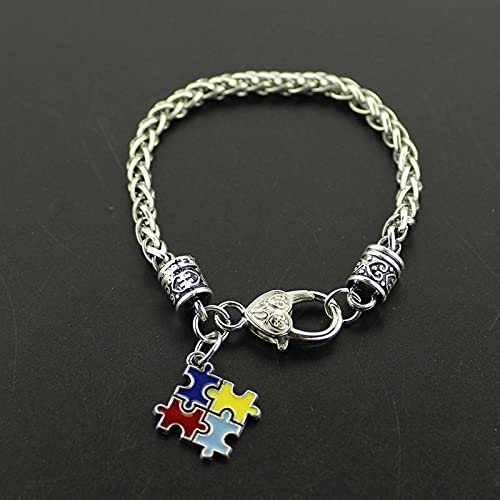 Bracelets à breloques puzzle colorés, le cadeau idéal en émail