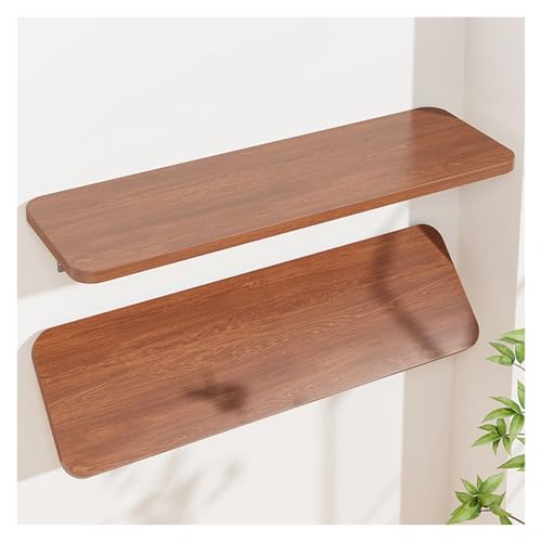 Table pliante murale noyer 120x30 cm pour petit espace - 2
