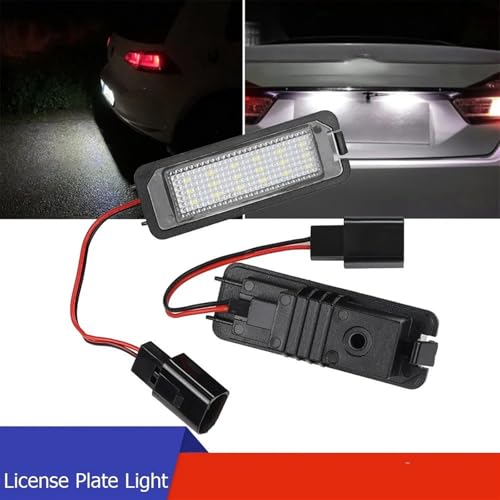 Luces matricula LED para coche Superb 3T4 luz trasera impermeable de 12V 2Uds 2