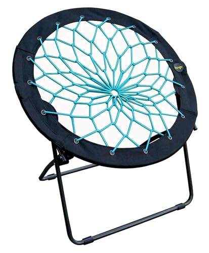 Zenithen Foldable 32" Bunjo Bungee Chair, Teal (Pack of 4) - Lightweight Collapsible Seating for Teens, Adults, Dorms, Bedrooms, Camping & Gaming - 225lb Capacity Portable Seat - Image 2