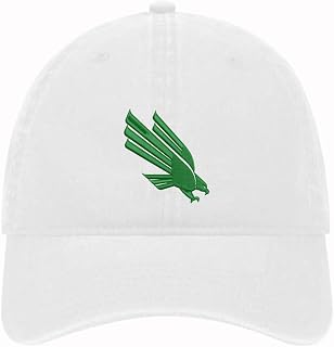 University of North Texas Beach Washed Cotton Twill Baseball Hat with Diving Eagle Logo