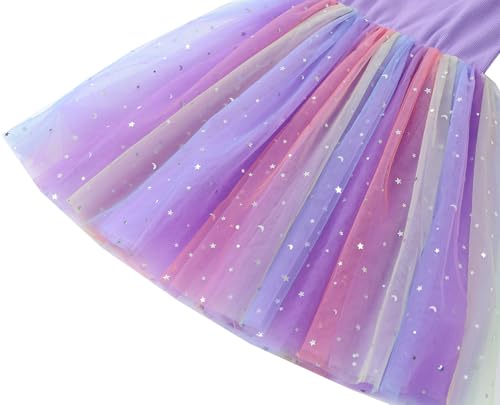 Image of GSVIBK Baby Girls Tutu Dress Sleeveless Toddler Cotton Tulle Skirt Princess Party Prom Dresses