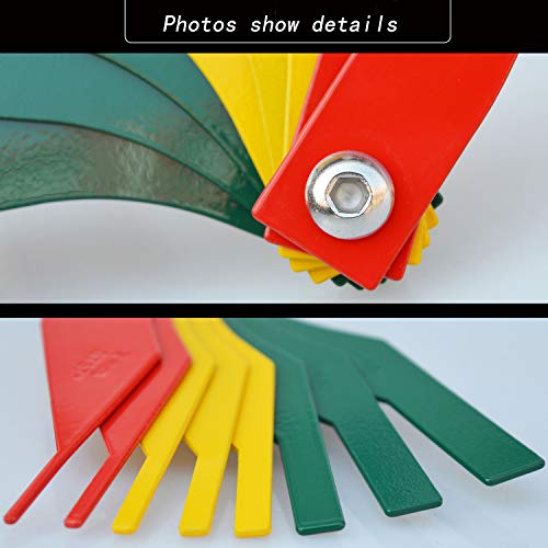 Image of Hedume 4 Pack Brake Lining Thickness Gauge, 8-in-1 Car Automotive Brake Pad Measure Ruler Tool Feeler Lining Thickness Gauge