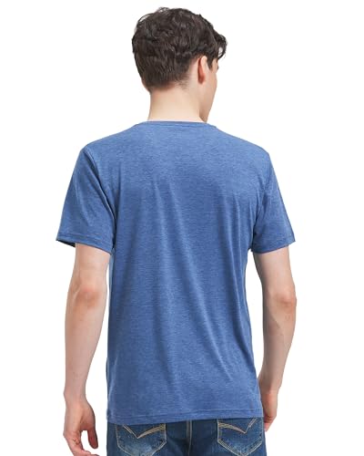 Liloak 4Pack Mens Henley T-Shirts,Multipack Henley Short Sleeve Shirts,3 Button Tee Shirts Multi Color,Classic Casual T Pack3