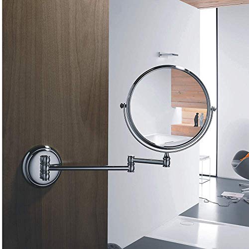 Miroir cosmétique mural double face en finition chromée de 6 pouces - 3