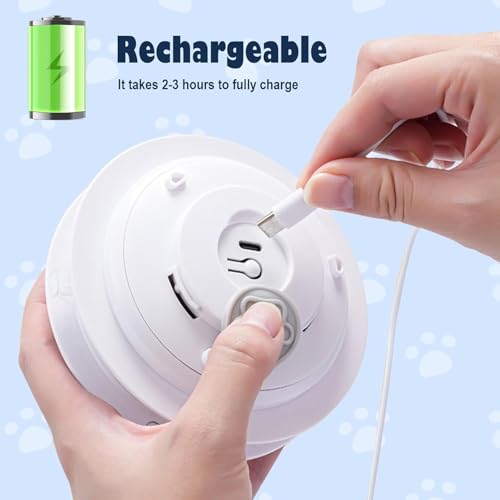 Rechargeable Automatic Cat Toy, 3-Mode Touch-Activated Interactive Toy with Random Motion, Concealed Feather & Squeaky Sound for Indoor Cats - Image 5