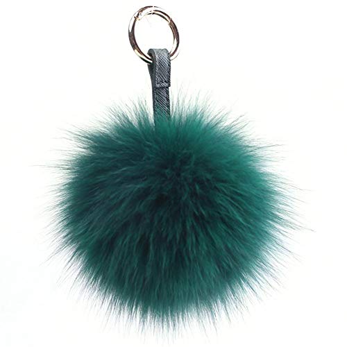 Leking Pom Keychain Bag Charm in Vera Pelliccia di Volpe Phone Charms Borsetta Charms Fashion Decorazione, C