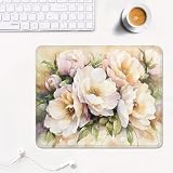 Tappetino Mouse 40 x 30 cm, Mouse Pad in Gomma Naturale, Base Antiscivolo e Superficie Idrorepellente, Scorrimento Fluido per Computer Desktop, Notebook e Gaming - Flower & Retro XS#444
