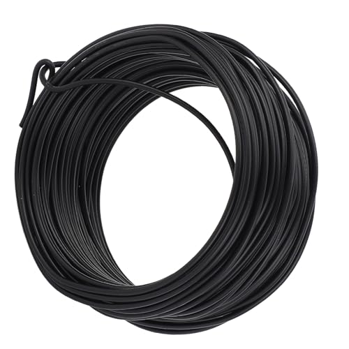 Alambre de atar de hierro galvanizado 1.5mm x 20m boca redonda, alambre metálico flexible para cable PVC de telecomunicaciones, fuerte y flexible (Negro) miniatura 7