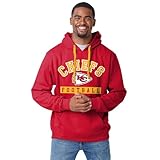 FOCO Men's Standard NFL Logo Solid Wordmark Hoodie, Team Color