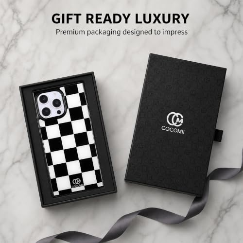 Image of COCOMII Rectangle for iPhone 16 Pro Max Case, Monochrome Checkered