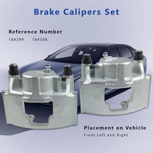 Image of 2 Pcs Front Brake Caliper Fit for 1988-2002 Chevy GMC Suburban Express Tahoe Yukon Safari, 1994-1999 Dodge Ram 1500, 1990-2000 Cadillac, Dics Brake Caliper Replace for 184299 184300