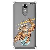 dakanna Hülle Hülle für LG K9 | Griechischer Gott Ray von 01-Zeus | Silikonhülle Transparenter Hintergr&