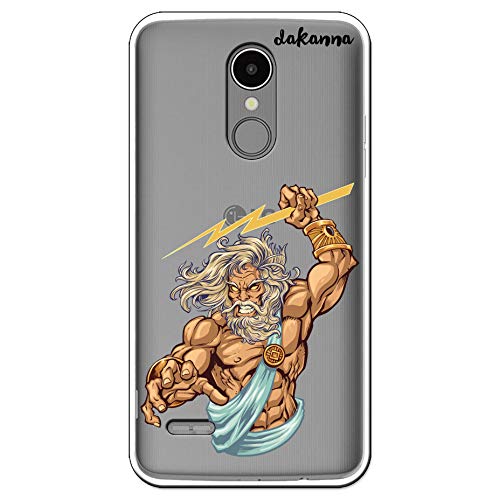 dakanna Hülle Hülle für LG K9 | Griechischer Gott Ray von 01-Zeus | Silikonhülle Transparenter Hintergr&