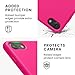 kwmobile Handyhülle für Apple iPhone SE (2022/2020) / iPhone 8/7 Hülle - Case Silikon - Kabelloses Laden - Schutzhülle Cover in Neon Pink