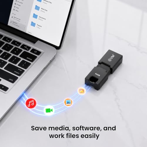 Image of EVM EnC 256GB Type-C USB 3.2 Gen 1 Flash Drive | Impressive 120MB /s Read| Sleek Compact Modern Design | Integrated Convenient Key Loop | Versatile Portable Storage | 10 Years Warranty (ENC /256GB)