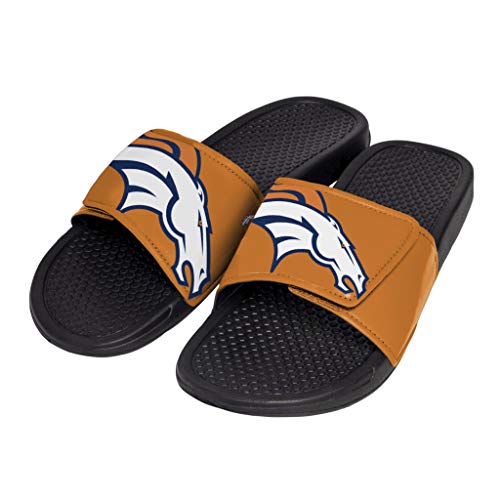 Image of FOCO mens NFL Team Cropped Big Logo Shower Sport Slide Flip Flop Sandals | Casual Sandals