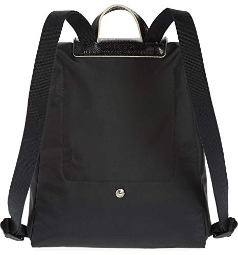 Longchamp 'Le Pliage' Nylon and Leather Club Backpack, Black