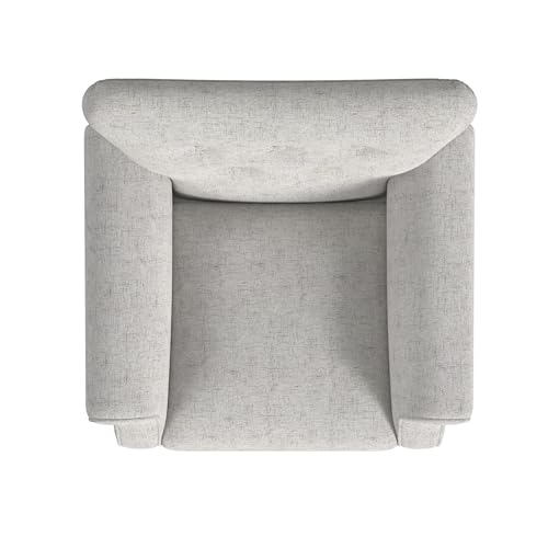 Image of Spatial Order Home Decor | Upholstered Rolled Arm Accent Chair | Accent Chairs for Living Room & Bedroom | Decorative Home Furniture - Neutral Gray Textured Solid
