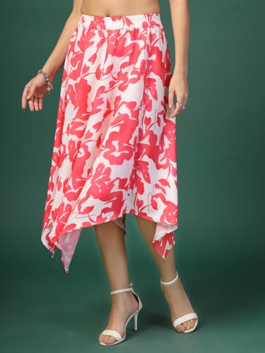 Image of OOMPH! Long Skirts for Women with Handkerchief Hem