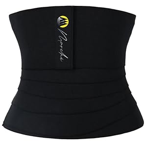 A&M MARCHÉ Waist Trainer Bandage Wrap For Women – Sauna Sweat Waist Trimmer and Body Shaper Black