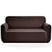 Rose Home Fashion RHF Jacquard-Stretch Sofa Cover, Slipcover for Leather Couch-Polyester Spandex Sofa Slipcover&Couch Cover for Dogs, 1-Piece Sofa Protector(Sofa: Chocolate)