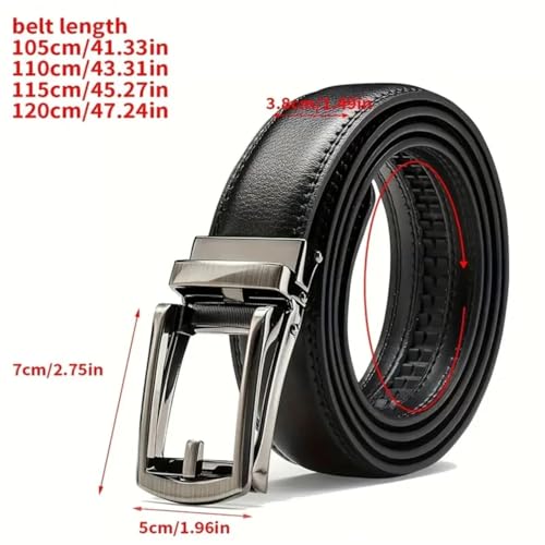 Men Leather Belt Metal Alloy Automatic Buckle Casual Design Waist Dress Pants Belts2
