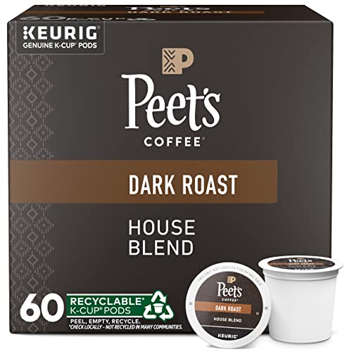 Peet's Coffee, Dark Roast Keurig K-Cup Pods - House Blend 60 Coun...