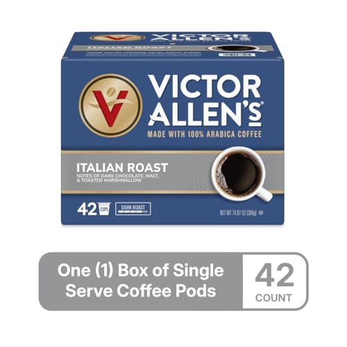 Victor Allen Italian Roast for K-Cup® Keurig 2.0® Brewers, 42 Count, ’s Coffee® Dark Roast Single Serve Coffee Pods