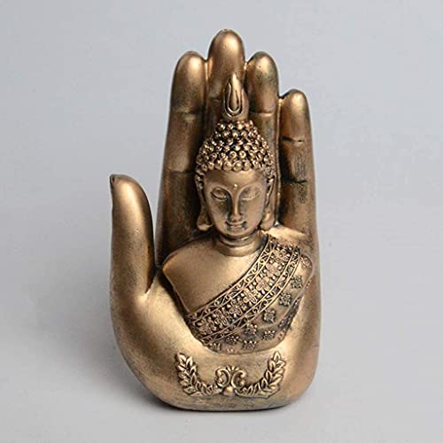 Estatua Budista Decorativa Dorada para Escritorio miniatura 6