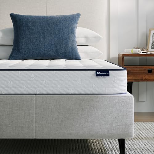 Image of Avenco 6 Inch Twin Mattress, Hybrid Mattress with Innerspring and Memory Foam, Medium Soft, Breathable & Supportive, CertiPUR-US Certified, Twin Size Mattress in a Box for Kids & Guest Room