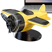 Solar Car Dashboard Airplane - Car Rotating Fan Toy Model Ornament | Motion Power Decoration Gift for Men, Kids, Drivers - Creative Collection Item for Car, SUV, Truck,, Home Desk Display