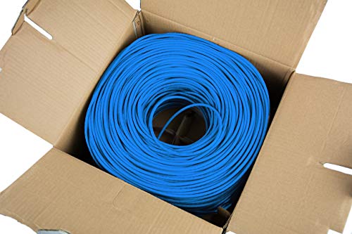 Vivo 500Ft Bulk Cat6, Full Copper Ethernet Cable, 23 Awg, Utp Pull Box, Cat-6 Wire, Indoor, Network Installations, Blue, Cable-V017 #TOP1