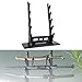 Luwecf Sword Stand Display Sword Holder Decoration Wood Lightsaber Storage Organizer Medieval Sword Hanger Collection for Wakizashi, Black 5 Tier