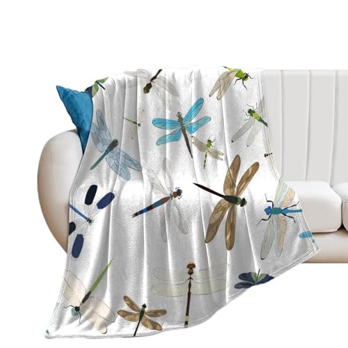 Couverture polaire libellule cadeau idéal pour lit de chambre et canapé - 2