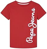 Studio red Pepe Jeans Waldo S/S Camiseta, Rojo (Studio Red), 12 Years para Niños