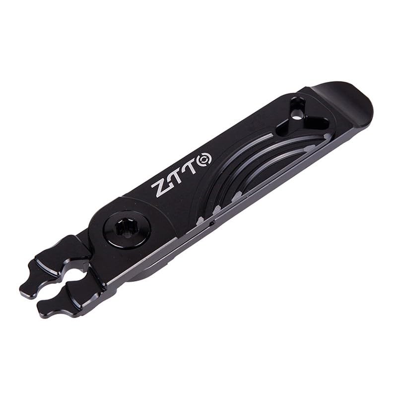 ReachMall Outil de chaîne, pince à maillons rapides 4 en 1 pour l'installation et le retrait, outil de réparation de vélo en alliage d'aluminium CNC, noir