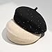 CHICTRY Bling Sequins Beret French Artist Beanie Cap Newsboy Hat for Fancy Dress Festival Party Black One Size