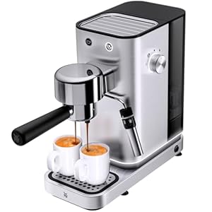 WMF Lumero Espressomaschine Siebträger 1400 Watt, Siebträgermaschine, 3 Einsätzen, für 1-2 Tassen Espresso, auch für Pads, 15 bar, Tassenabstellfläche, Milchaufschäumdüse, edelstahl matt