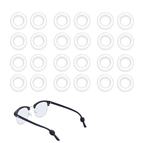 SMARTTOP Round Silicone Eyeglasses Temple Grips- Comfort Anti-Slip Eyeglasses Ear Hooks Sleeve Holder-For