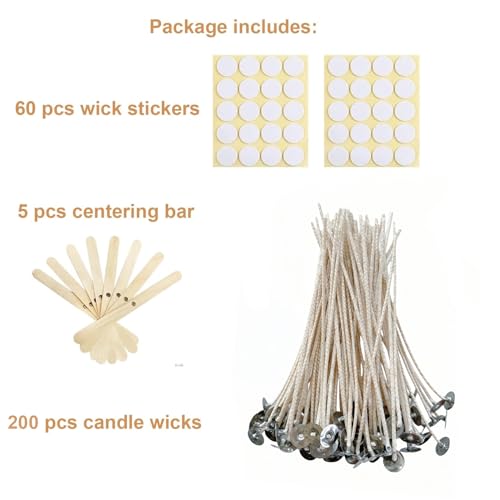 200 piezas mechas para velas de 6 pulgadas miniatura 4