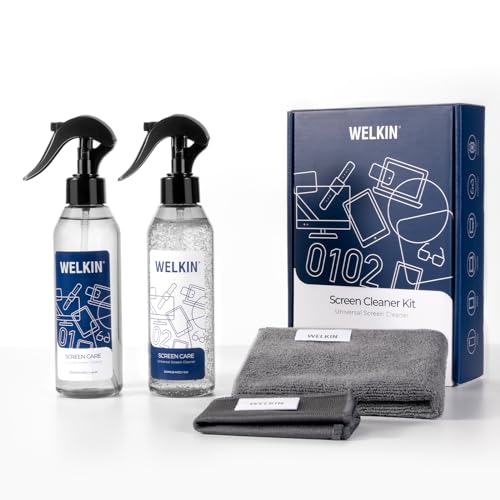WELKIN Screen Cleaner Kit, 8.5 oz + 8.5 oz Spray & Gel for TV & Phone