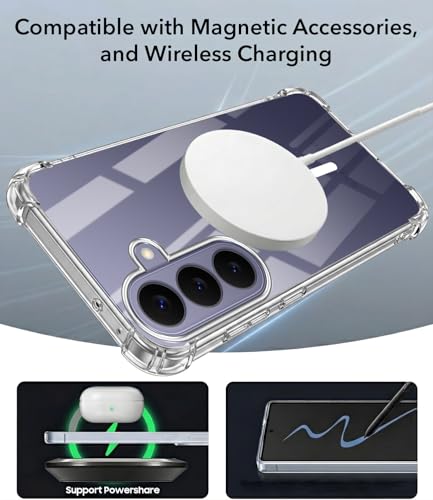 Image of Jkobi Shockproof Crystal-Clear Back Cover for Samsung Galaxy S26 Plus (Magsafe Wireless Support | Drop & Camera Protection | Hard Polycarbonate)