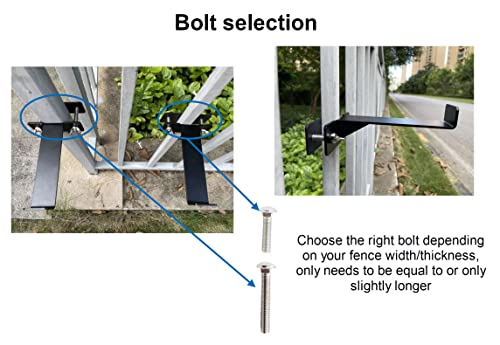 Deck Railing Planter Box Brackets, Universal Planter Box Outdoor Hanging Brackets, Heavy Duty Iron Black Planter Mounting Bracket, Durable Flower Box Brackets #TOP4