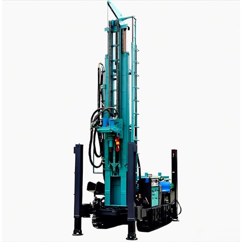 Hard Rock Water Well Drilling Rig, 300m Pneumatic DTH & Hydraulic Integrated Borehole Machine, 984ft Industrial Drill for Granite & Basalt