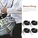 HOMOCONO 4Pcs Adjustable Snare Drum Strap Polyester Shoulder Belt Replacement for Marching Band and African Drums Comfortable Musical Instrument Accessory