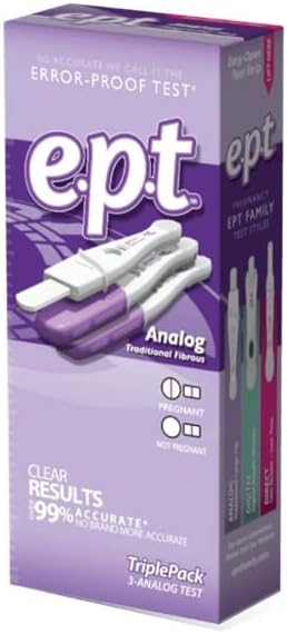 EPT e.p.t. Analog Early Pregnancy Test 3 Each