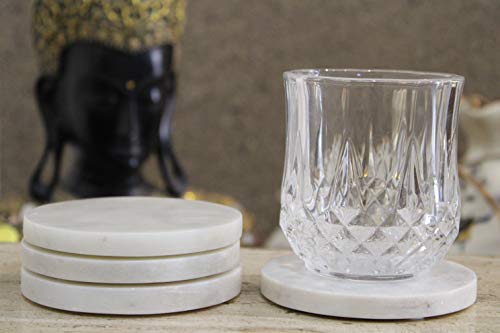 KC KULLICRAFT - Juego de posavasos (6 unidades), color blanco Cover